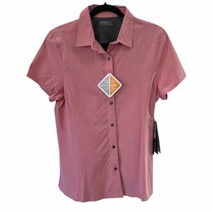 Hi Tech Shirt Large Pink Button Down Blouse